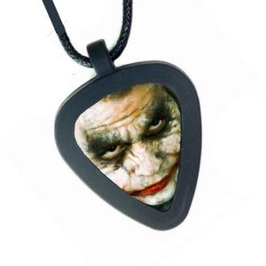 JOKER Batman Movie Pickbandz Real Guitar Pick Unisex Necklace